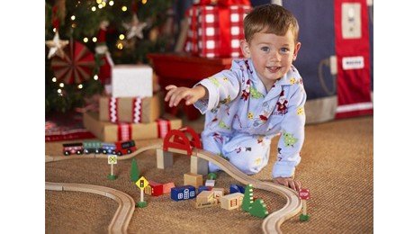 pottery barn wooden train set