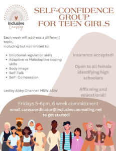 new self-confidence group for teen girls